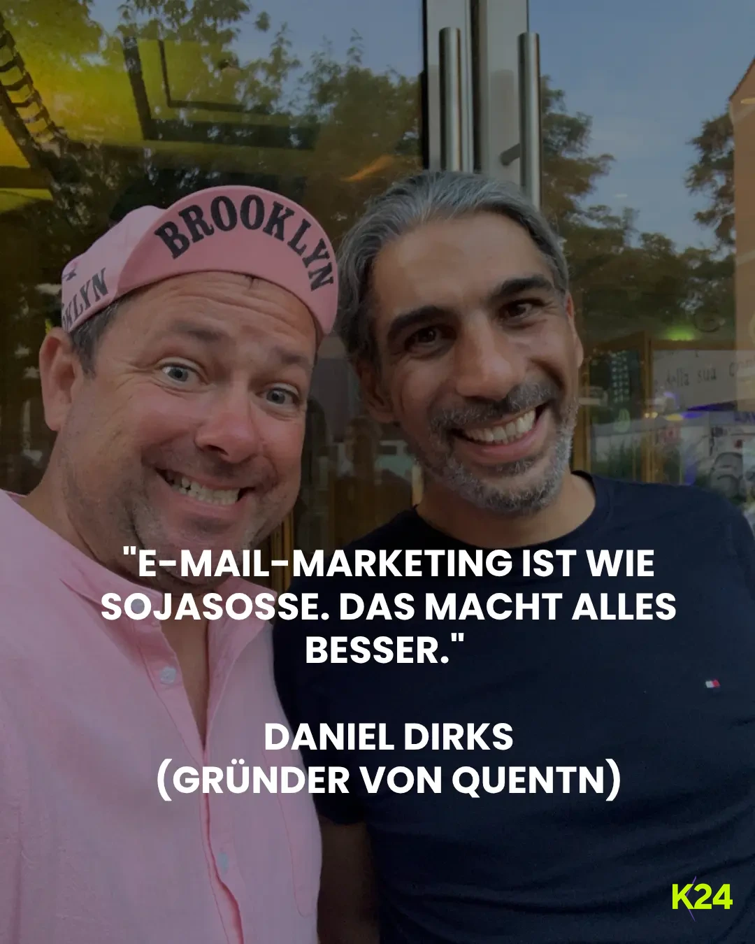 Zitat-Grafik von Daniel Dirks, Gründer von Quentn