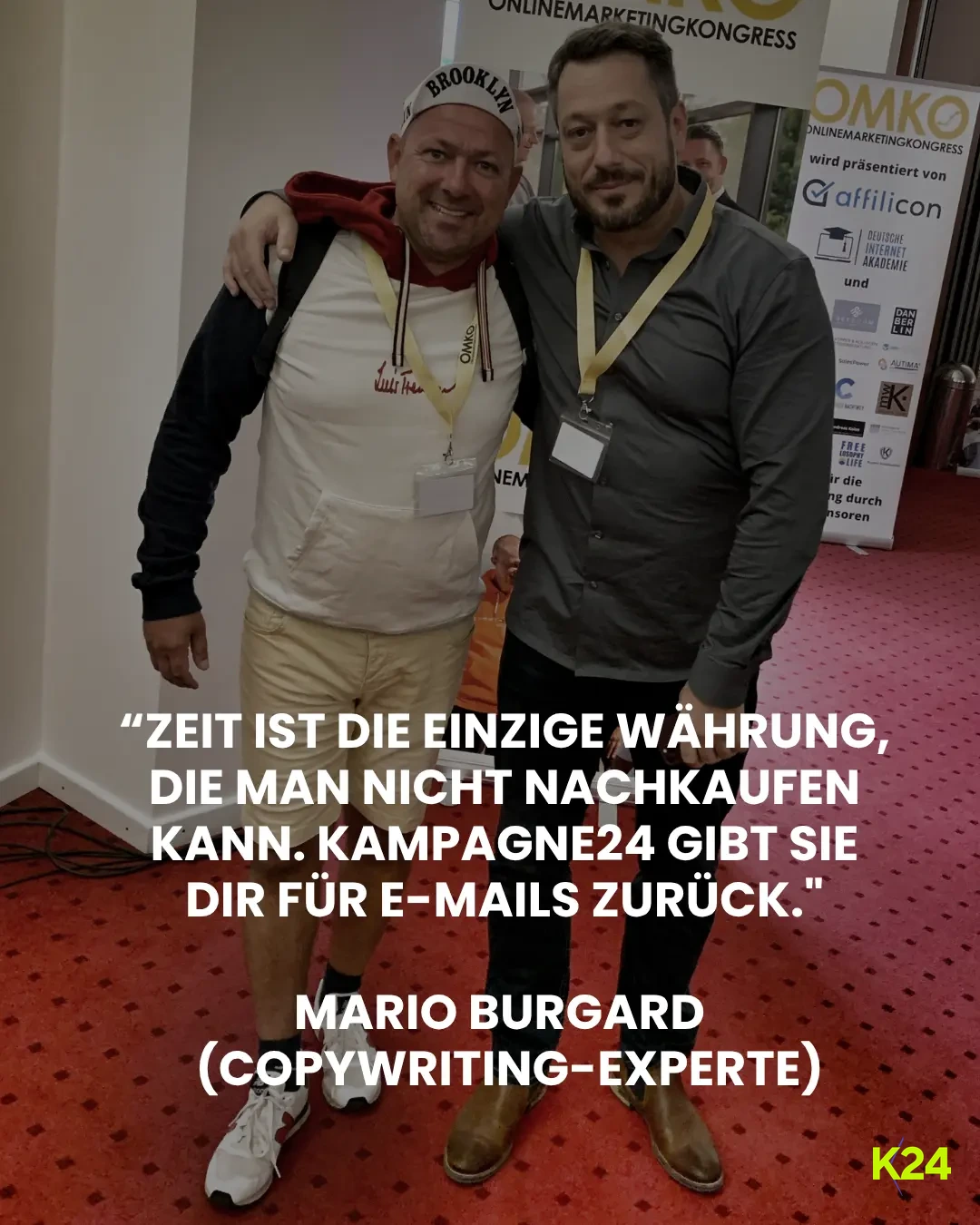 Zitat-Grafik von Mario Burgard, Copywriting-Experte