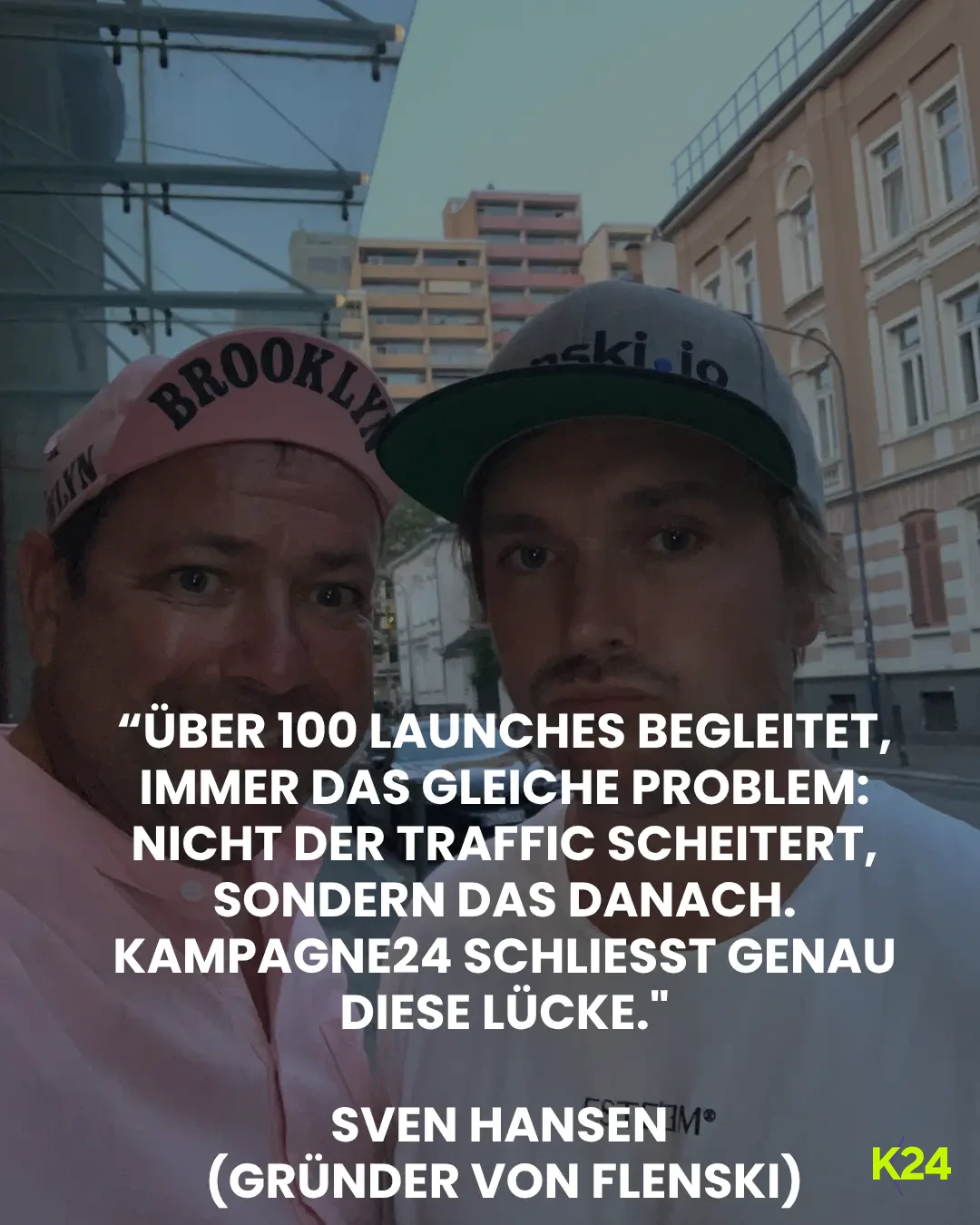 Zitat-Grafik von Sven Hansen, Gründer von Flenski