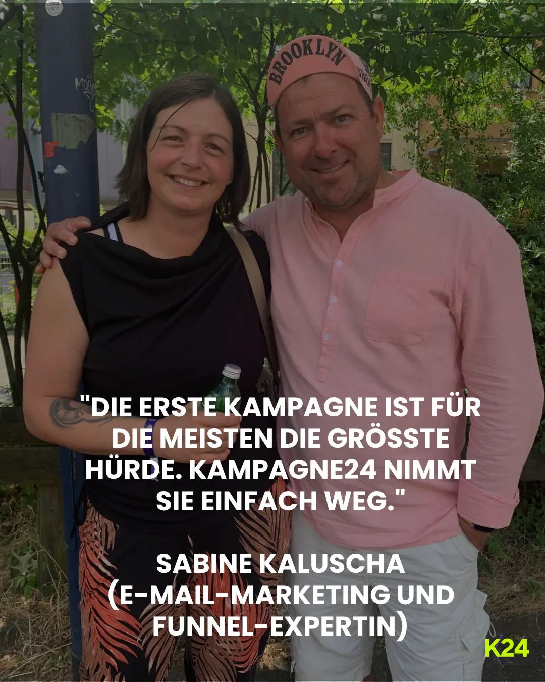 Zitat-Grafik von Sabine Kaluscha, E-Mail-Marketing und Funnel-Expertin